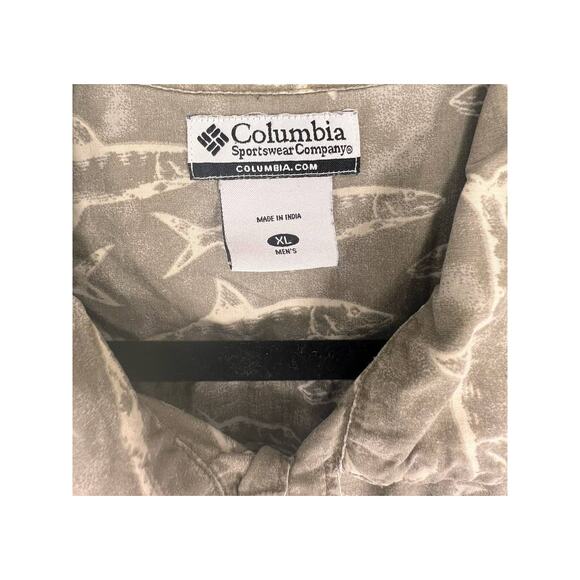 Columbia Men's Casual Button Down Shirt - Brown and White - Picture 4 of 6